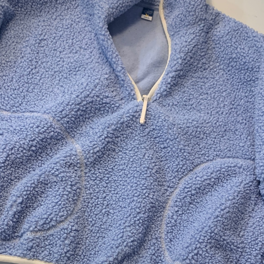 Old Navy Light Blue Sherpa Pullover - Picture 3 of 5